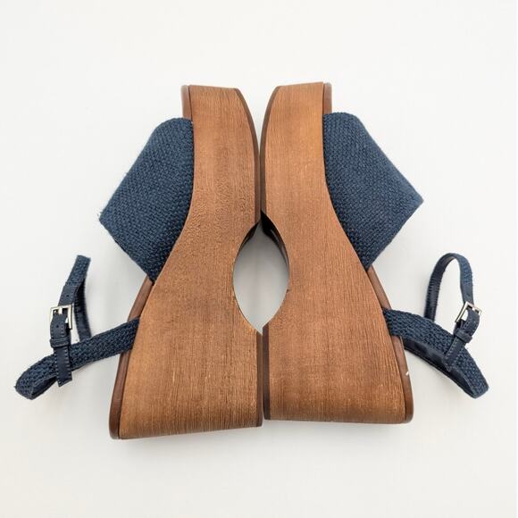 Jeffrey Campbell On Deck Platform Sandal Women's Navy Blue Size US11 EU42 - Picture 9 of 9